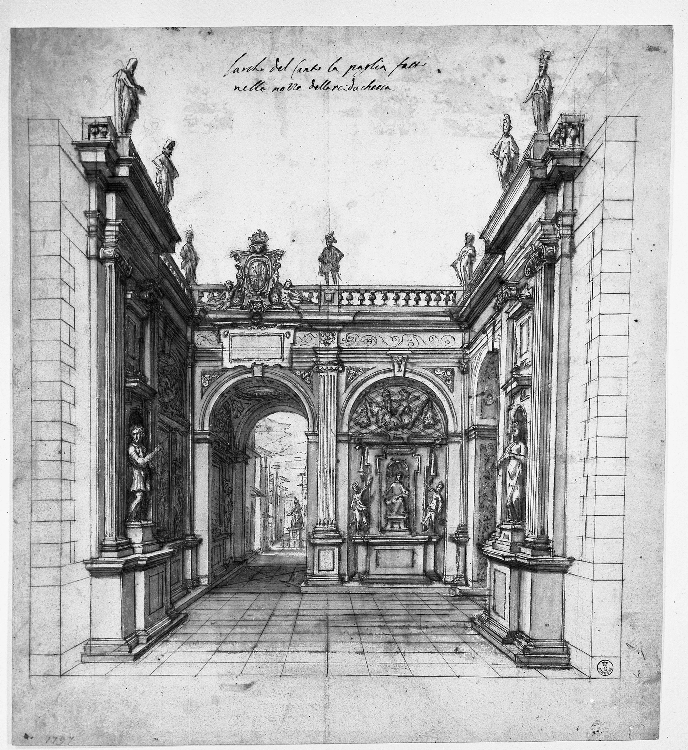 Studio scenografico dell'arco alla Paglia - Gallerie degli Uffizi, Firenze